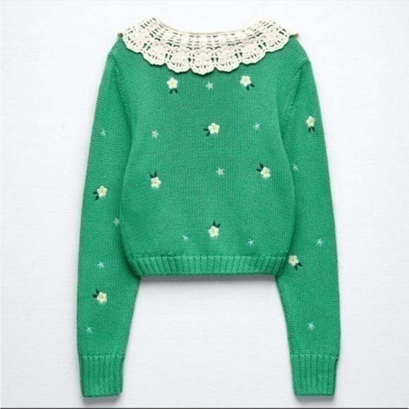 ZARA Bloggers Favorite Embroidered Knit Sweater - Picture 11 of 11